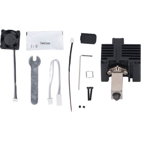 Ortviai Kit d’extrudeur amélioré pour imprimante 3D X1C – buse en acier trempé 0,2 mm + ventilateur de refroidissement