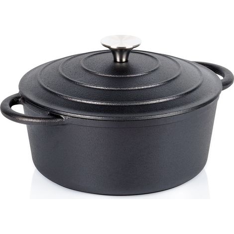 Pentola in ghisa con coperchio, 22 cm, capacità 2,6 l (1/5)