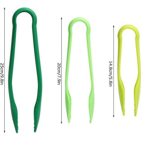 Pinces De Cuisine - Plastique PP Alimentaire - Pour Grillade Salade Friture - 3 Pièces (1/5)