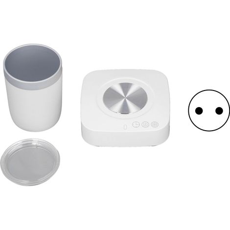 Ortviai Tasse Chauffante et Refroidissante 3 en 1, 36 W, Plaque de 6,5 cm, Compatible Tasses Plates, Blanc
