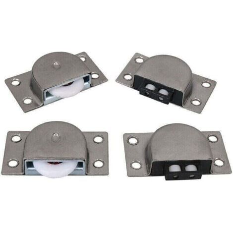 2pair Acier inoxydable 338 Placard Porte coulissante Roue à rouleaux (1/5)