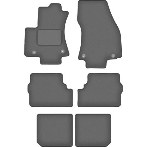 Alfombrillas de terciopelo color grafito para: Opel Zafira A monovolumen de 7 plazas (1999-2005)