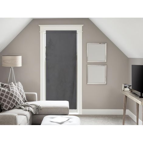 Voile pour Porte fenêtre en Coton 90x200 cm Panama Anthracite