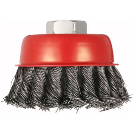 BUNTHAUS Brosse à fil serti de 75mm et 3 pouces, nouée avec de l'acier pour meuleuse d'angle, élimination maximale de la peinture antirouille à 12500 tr/min, ébavurage du métal (1/5)