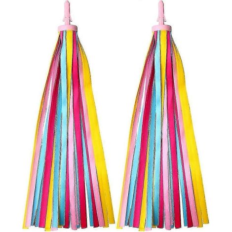 paire de rubans à franges pour guidon de vélo enfant, poignées de trottinette, violet - Yvan (1/5)