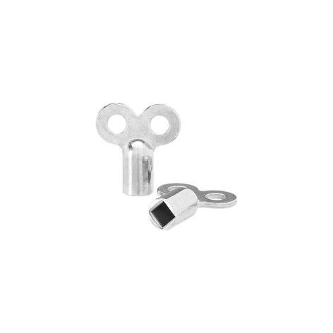 Clé de purge universelle pour radiateur: Kit de 2 clés de purge pour chauffage facile d'utilisation, idéale pour tous les radiateurs - Clef à douille - Purgeur d'eau pour vidange chauffag (1/4)