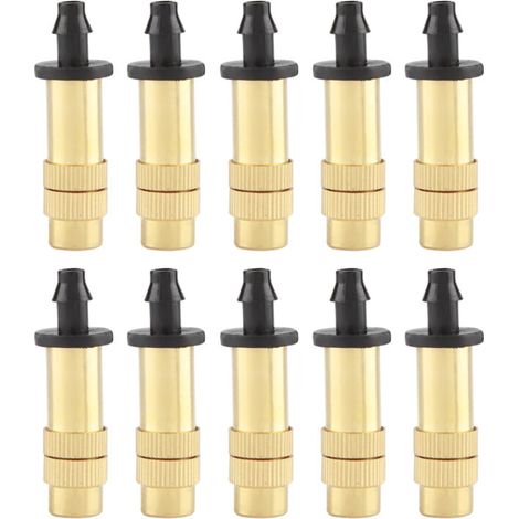 Gartenbewässerungsdüse, verstellbare Kupfernebeldüse, 10-teiliges Mini-Balkonzubehörset - Crezuo