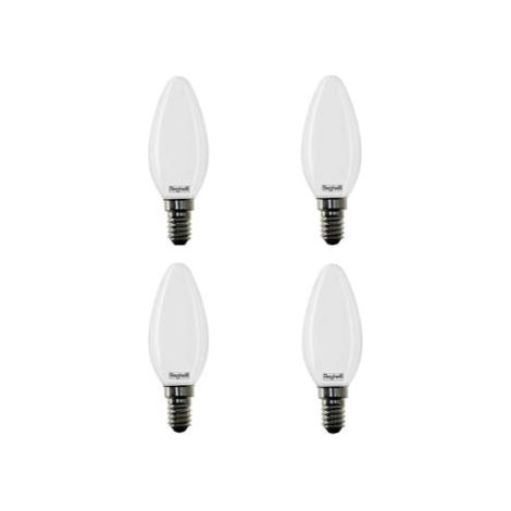 QUADRIPACK LAMPADA LED OLIVA E14 5W 3000K TUTTOVET