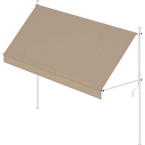 Toldo Portátil Exterior 3x1,2m Cityline - Montaje Suelo Pared - Lona Beige