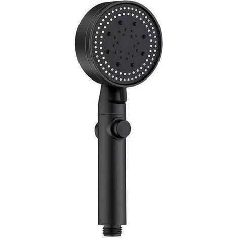 1 Pommeau de douche manuel, 6 modes d'écoulement, arrêt eau bouton, peinture cuite antirouille, salle de bain(Troisième trimestre : septembre) (1/5)