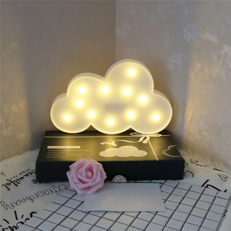 Dekorative LED-Leuchte in Form eines Sternenmonds und Wolken für Kinder- und Erwachsenenzimmer