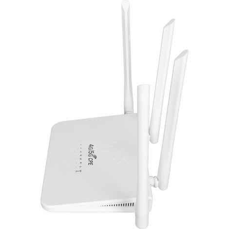 Routeur WiFi 4G Portable 300Mbps, 4 Antennes, Slot SIM, Hotspot Mobile, 20 Utilisateurs, Alimentation 100‑240V EU pour Voyage Europe