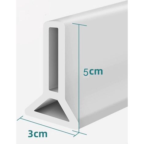 Tapón de agua, umbral de ducha, Súper hermético, Tapón de agua autoadhesivo, 100 CM, Altura 5 CM, barrera de agua plegable para ducha (1/5)