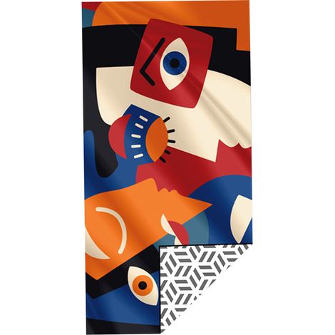 1 serviette de plage microfibre, 180 x 100 cm, séchage rapide, ultra-absorbante, anti-sable, légère, pour voyage, camping, piscine, yoga (1/5)