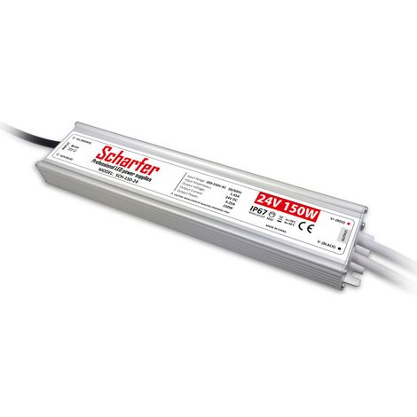 Transformateur LED 220V 24V étanche 150W IP67 6.25A universel Scharfer SCH-150-24