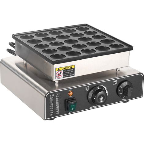 Mini gofrera eléctrica Multipla Aoresac con 25 formas y control de temperatura para cocina, café y postres. (1/5)