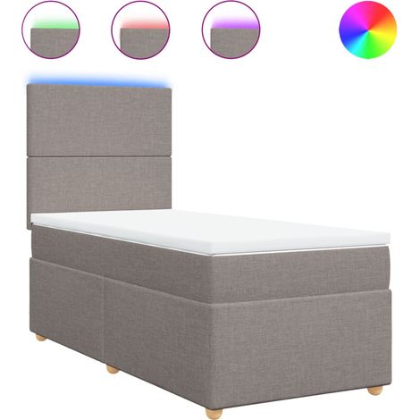 Maison Exclusive - Boxspringbett mit Matratze Taupe 90x190 cm Sto