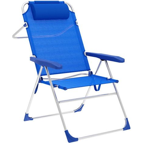Marbueno Klappstuhl Blau Aluminium Haltbar