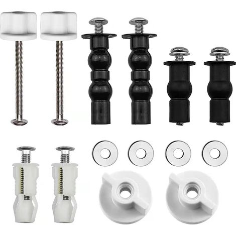 Jiajia AI, Abattant WC Fixations Charnières vis d'Expansion pour Lunette pour jardin, terrasse et extérieur (1/2)