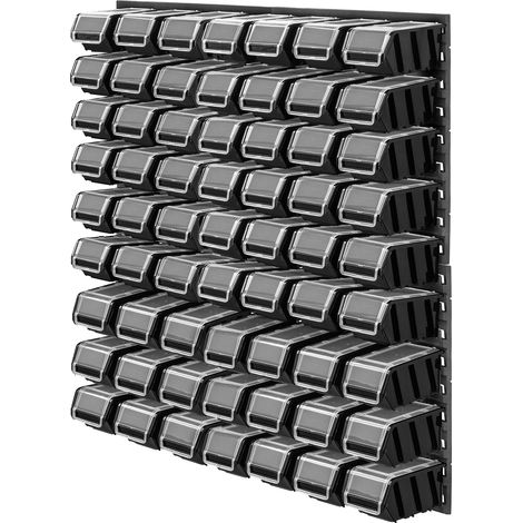 KADAX Werkstattwandregal, Werkstattregal für Garage, Schwarz, 63 Stück, 78x78 cm (1/5)