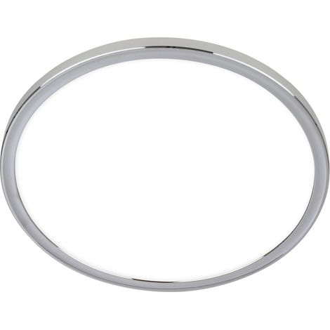 Plafonnier salle de bain avec lumière indirecte, plat, IP54 protection contre la poussière et les éclaboussures, plafonnier, plafonnier led cuisine, lustre wc, 29,3x2,8 cm, chrome (1/5)