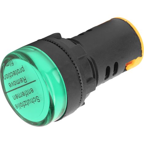 10 voyants indicateurs BERM à LED, boîtier en polycarbonate, ignifugé, diamètre 22 mm, 380 V, AD16-22D/S, vert (1/5)