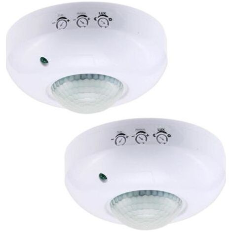 Two motion sensor switches -Ceiling mounted human body sensor -Suitable for balconies and bathrooms (1/5)