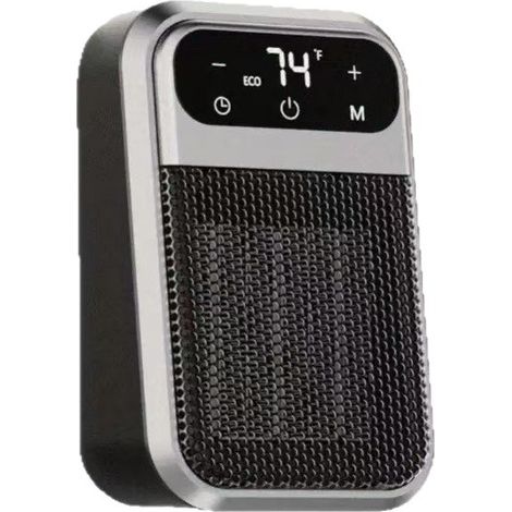 Calefactor eléctrico con ventilador y mando a distancia, mini calefactor cerámico para baño, de bajo consumo y funcionamiento silencioso. (1/4)