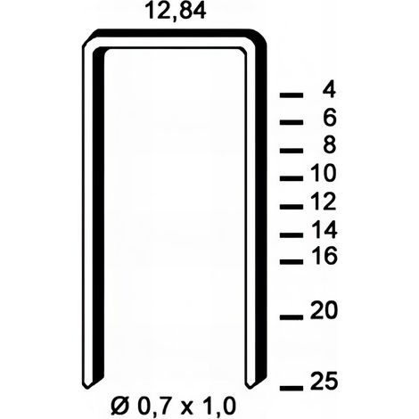10 000 agrafes A-14 INOX A4 (316) - 12,84 x 14 x D. 0,7 x 1 mm - 6A-149A4 - Alsafix