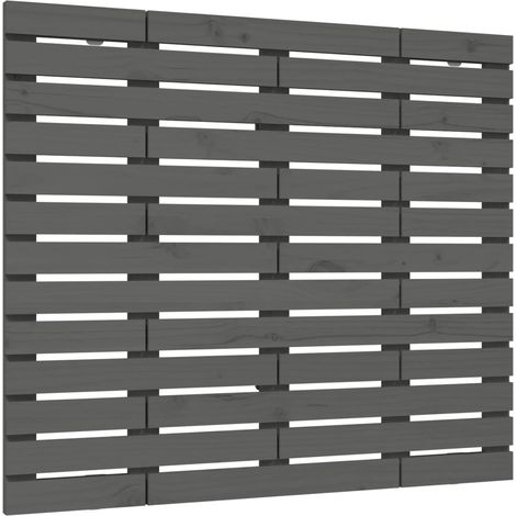 Testiera letto accessorio camera da letto pensile 96 x 3 x 91,5 cm legno massello grigio TDL0202615
