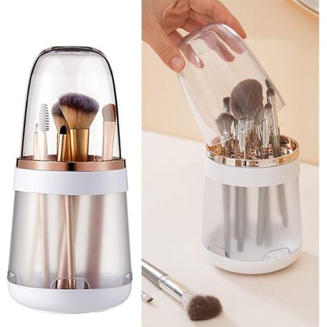 Organizador de maquillaje multifuncional y extraíble, caja de almacenamiento para brochas, para tocador y baño - Crezuo