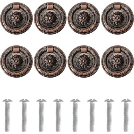 Set mit 8 Hängegriffen für Möbel, Küchenschränke, Kommoden, Kleiderschränke, Rotkupfer, 4,7 cm (1/5)