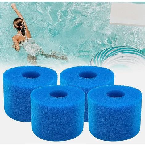 Éponge Filtrante Type S1, Cartouche Filtrante RéUtilisable pour Intex Type S1, Filtre en Mousse à Cartouche éponge Lavable pour piscines,Jardin Extérieur (Filtre S1-4pièces) (1/5)