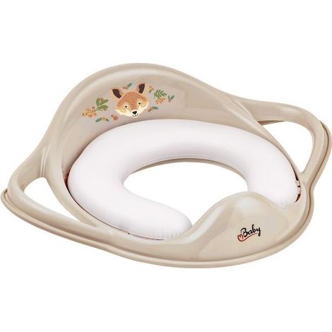 Funda de asiento de inodoro Soft Lisek, color beige.