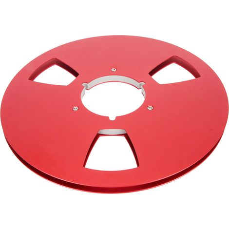 Bobine magnétique 10 pouces 1/4 pour enregistrement, résistante au vent avec 3 trous, couleur rouge