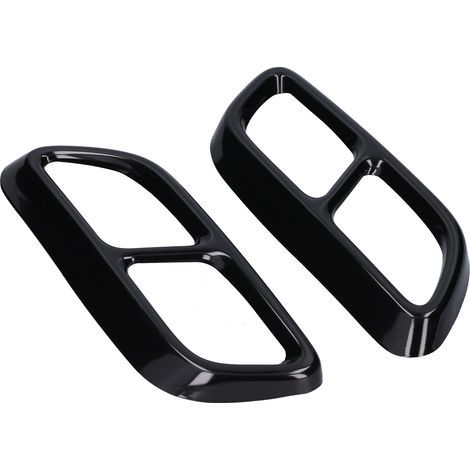 Embout d'échappement double 4 sorties, cadre noir brillant, remplacement pour Cadillac CT5 2020, finition inox, kit de 2 pièces. (1/5)