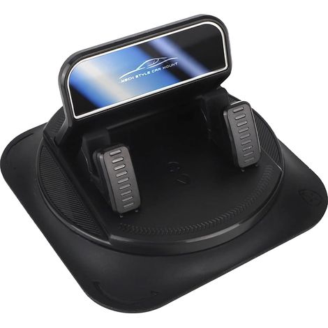 Support de Téléphone de Voiture, Rotation à 360° Antidérapant Fixation Horizontale et Verticale Support pour Téléphone Portable Utilisation à Une Main Navigation Stable et sans Vibrations (1/5)