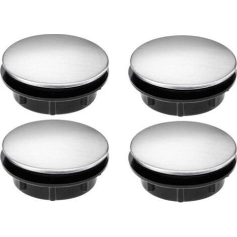 Bouchon de trou d'évier 4 paquets (1 à 1,2 pouces de diamètre) couvercle de trou de robinet d'évier couvercle de trou de robinet de cuisine en acier inoxydable (1/4)
