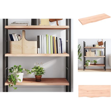 Wandregale - Living Wandregal 100x40x(2-4) cm Massivholz Eiche Unbehandelt (1/5)
