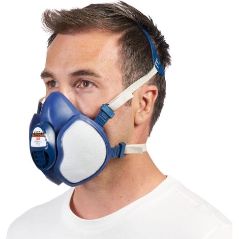 Pack 3M™ : Lunettes-masque de sécurité anti-buée 2891 EN 166 et Demi-masque respiratoire réutilisable A2P3 4255+ charbon actif