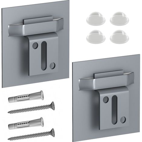 Kit de fixation 12 kg pour miroirs et Dibond – Adhésif bicolore ProfiPlus – Charge maximale 12 kg – Inclus : supports et vis – Newly