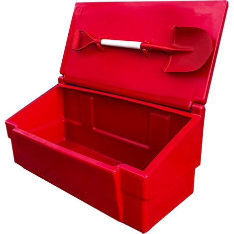 Bac à sable incendie/ à sel de déneigement 100l + pelle (1/4)