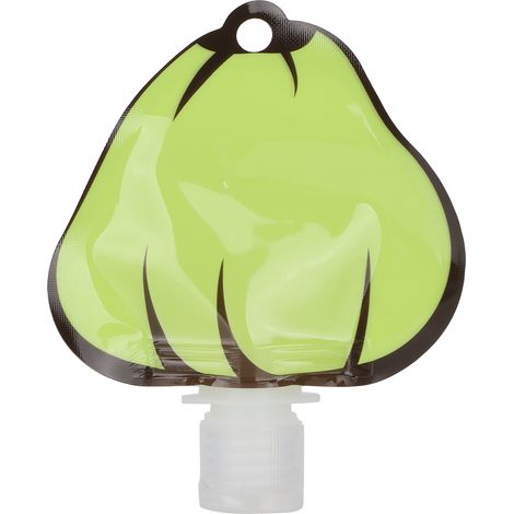 Flacons vides refermables écologiques anti-fuites format voyage sans odeur, lot de petits contenants compressibles réutilisables vert poivron (1/5)