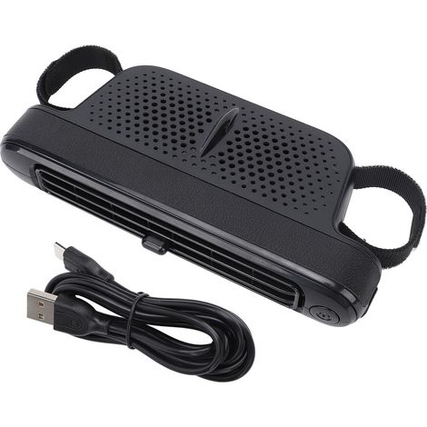 Ortviai Ventilateur de siège arrière pour voiture, sans pale, 3 vitesses, réglable en angle, USB, noir – CF04 (1/5)