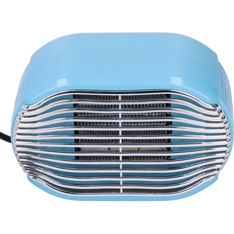 Mini radiateur électrique d'appoint 800 W pour l'hiver, idéal pour le bureau. Chauffage de table, chauffe rapidement, économie d'énergie, norme européenne 220 V, bleu. (1/5)