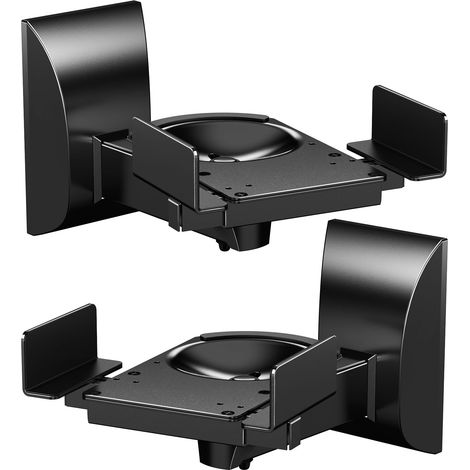 Soporte de pared para altavoz de estantería de doble cara - Soporta hasta 25 kg (SWM201) - Negro