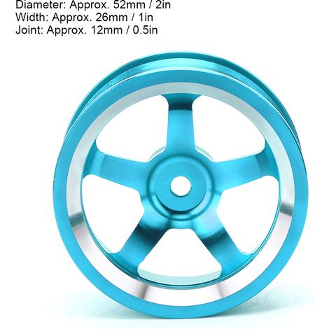 Stück 1/10-Scale-Aluminiumfelgen für RC-Cars HSP 94123, Blaues Drift-Touring-Zubehör (1/5)