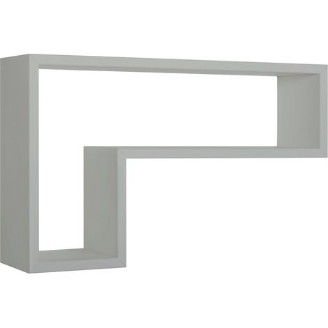 Étagère de salon design moderne en forme de L Lettera - Gris foncé (1/3)