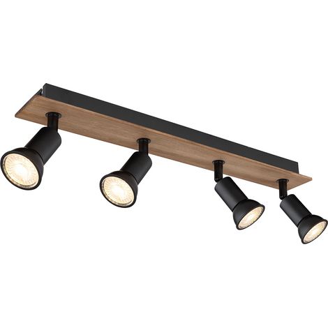 Globo - foco - Drew - marrón - madera - foco de superficie - GU10 (1/4)