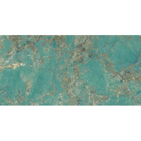 Carrelage effet Pierre Vert Amazzonite 120x60x0,9 cm Brillant Florenza - Sol et mur intérieur (vendu par carton de 1,44 m²) - RO'MA CARRELAGE
